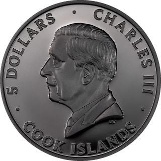 Cook Islands Butterfly 2025 1 oz Silber Obsidian Black Nanoshine