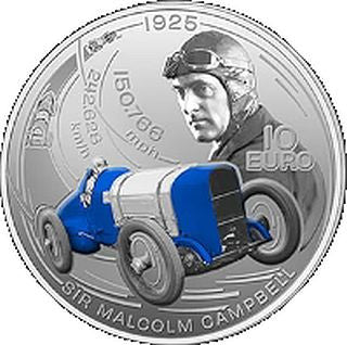 Malta Sir Malcolm Campbell 2025 5 Euro 1 oz Silber farbig Proof