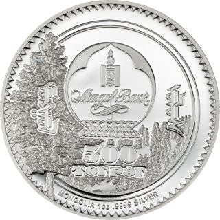 Mongolei Woodland Spirits Otter 2025 1 oz Silber farbig Proof