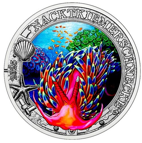 3€ Ozeantaler - #11 Nacktkiemerschnecke 2025 - Edelmetalle Koitz GnbR