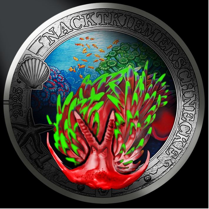 3€ Ozeantaler - #11 Nacktkiemerschnecke 2025 - Edelmetalle Koitz GnbR