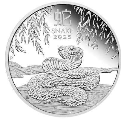 Australien - Lunar III Schlange 2025 Proof - Edelmetalle Koitz GnbR