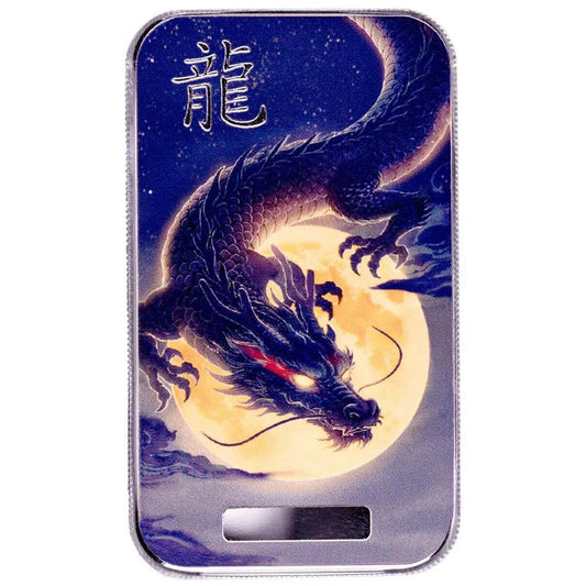 Dragon Yèqióng Night Sky 2026 1 oz Silberbarren farbig