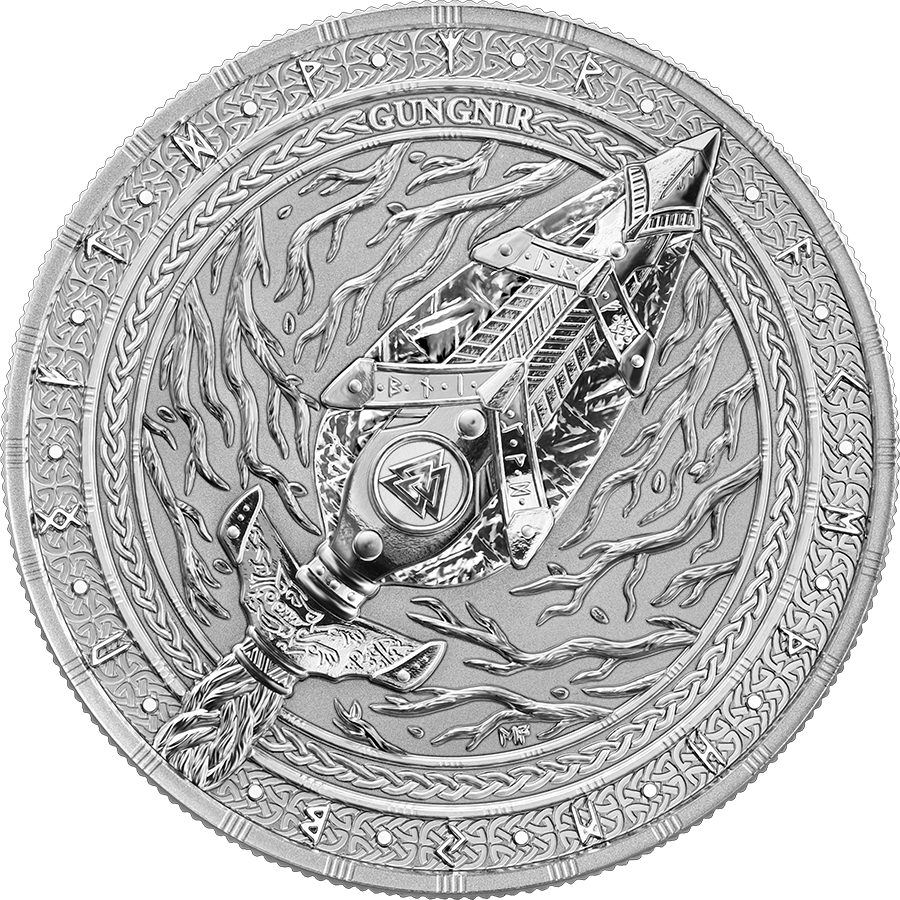 Gungnir 2026 Artefacts 1 oz Silbermünze Odins Speer nordische Mythologie