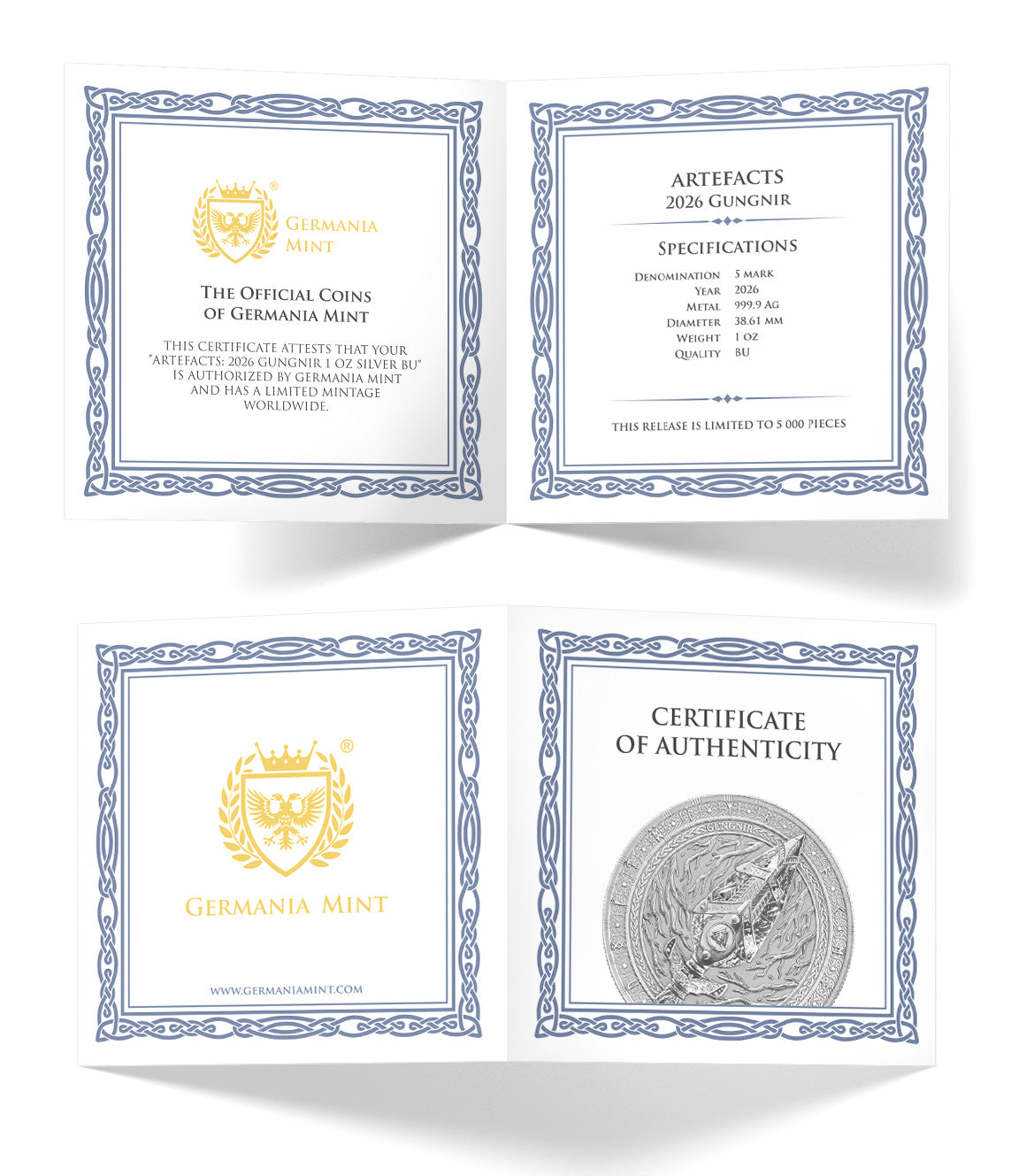Gungnir 2026 Artefacts 1 oz Silbermünze Odins Speer nordische Mythologie