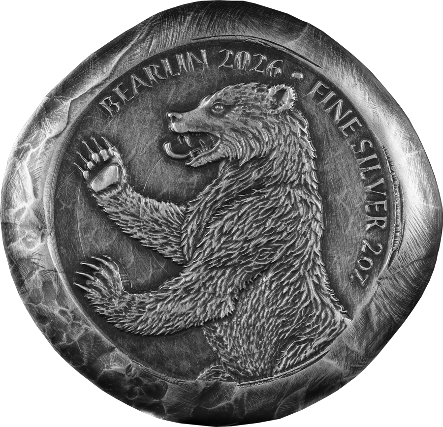Germania Mint Bearlin 2026 2 oz Silber Gussbarren