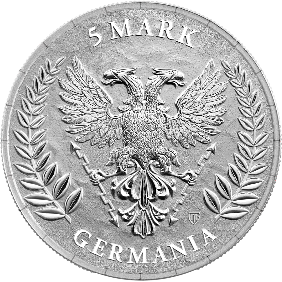 Germania 1 oz Silber 2026 WMF Edition mit Gelbgold und Bären-Privy-Mark
