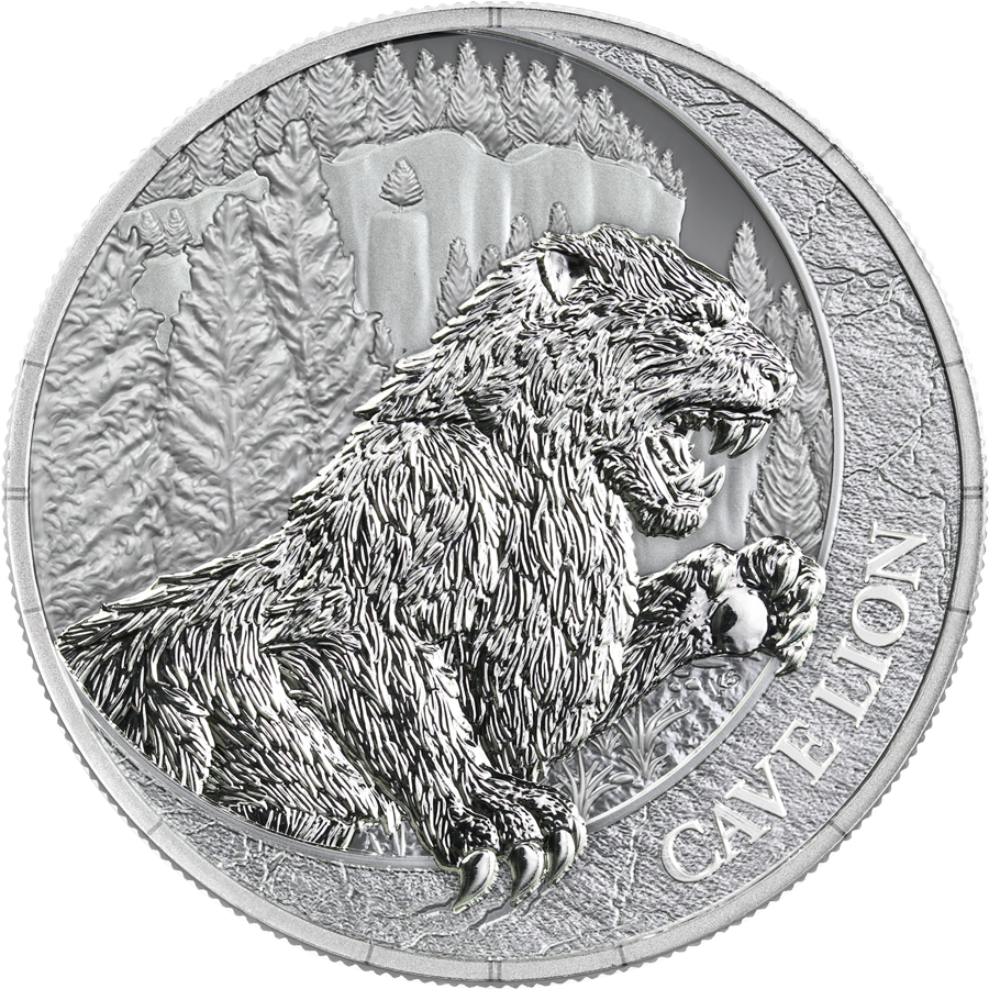 Megafauna Cave Lion 2026 Silbermünze 1 oz Liberia