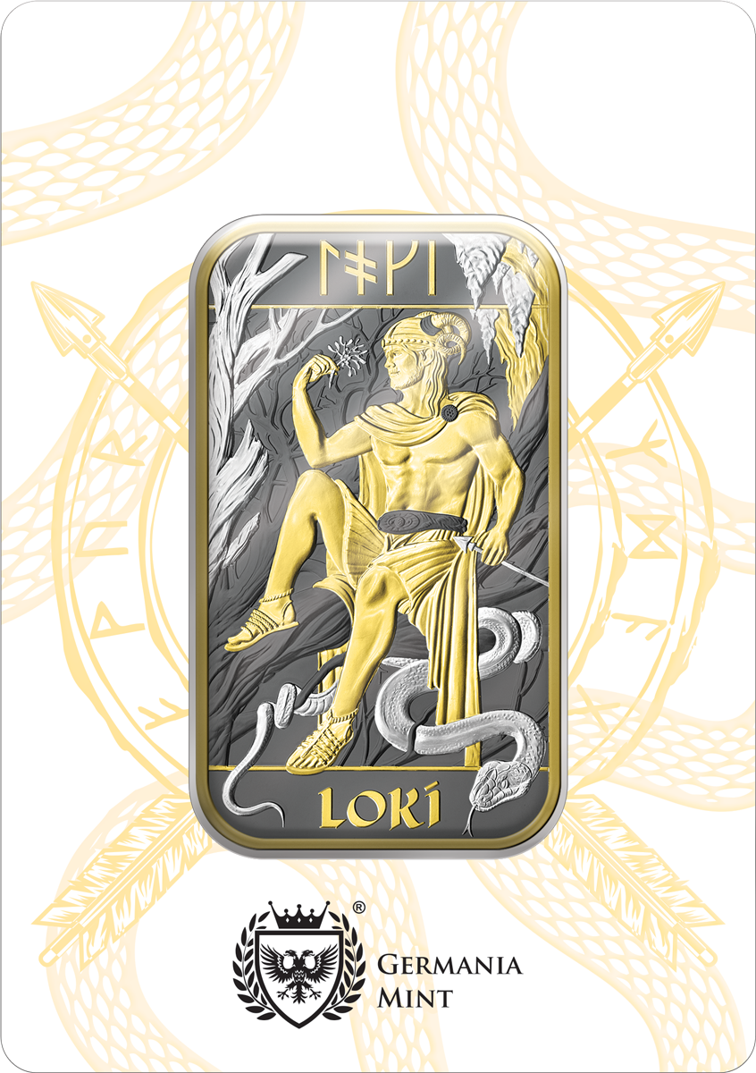 Großbritannien - Gott Loki 1oz Barren Special Edition