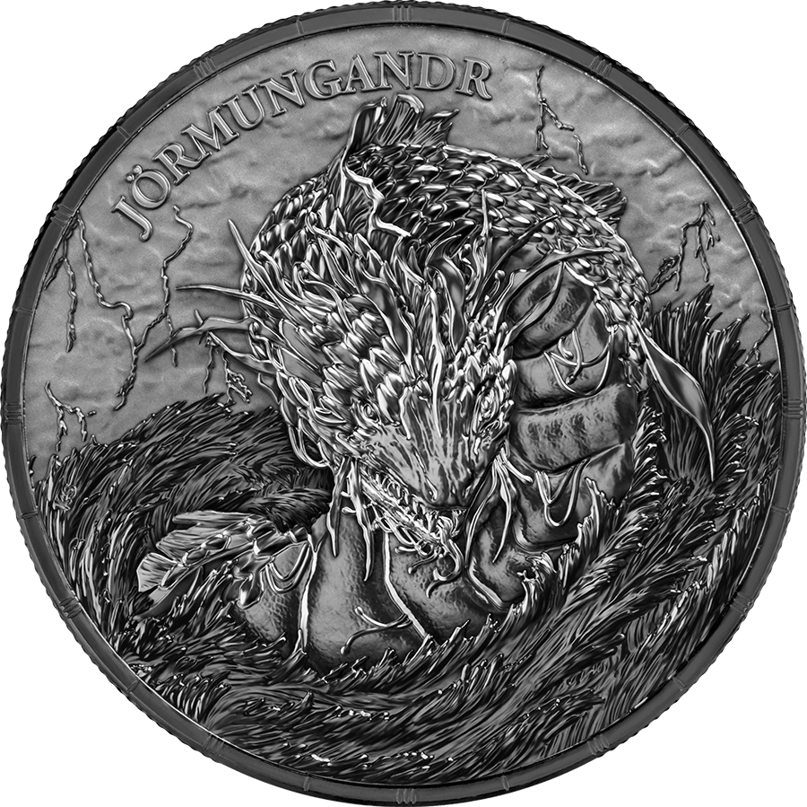 Germania Ragnarök Jörmungandr 2026 1 oz Black Silver BU