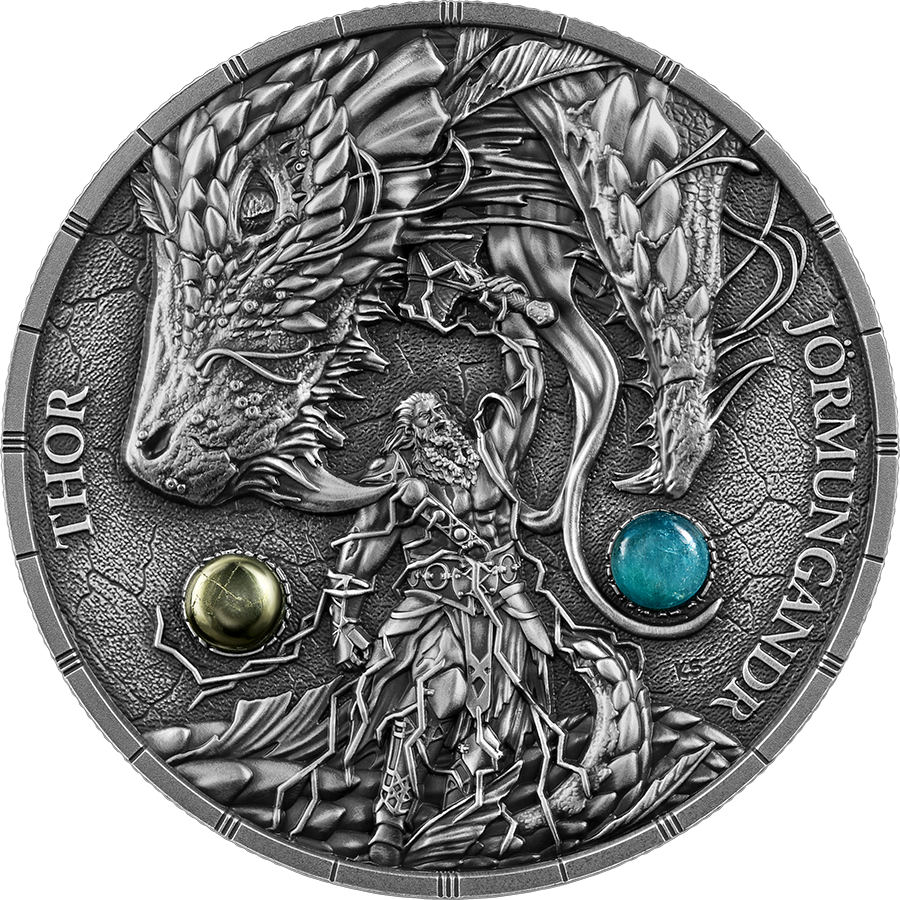Germania Ragnarök Thor Jörmungandr 2026 2 oz Silber Ultra High Relief