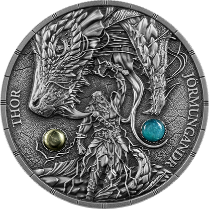 Germania Ragnarök Thor Jörmungandr 2026 2 oz Silber Ultra High Relief