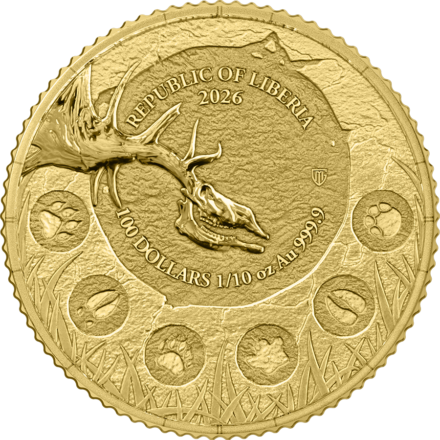 Liberia - Germania 0,1oz Gold Riesenhirsch 2026