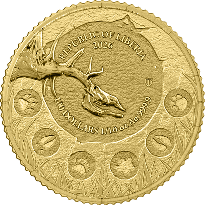 Liberia - Germania 0,1oz Gold Riesenhirsch 2026