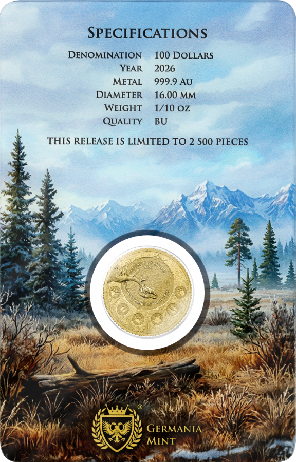 Liberia - Germania 0,1oz Gold Riesenhirsch 2026
