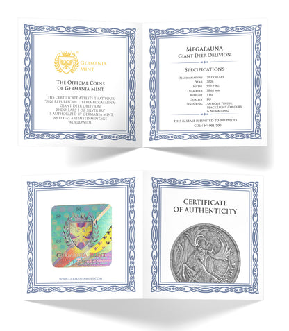 Liberia - 2oz Germania Megafauna Riesenhirsch 2026
