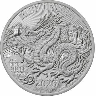 Ruanda Blue Dragon 2026 1 oz Silber PP im Slab