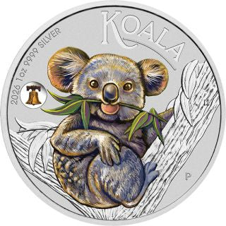 Australien Koala ANA Pittsburgh 2026 1 oz Silber Privy Bell farbig