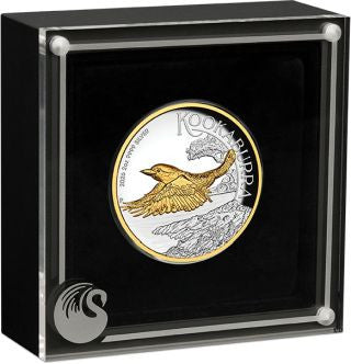 Australien Kookaburra 2026 2 oz Silber High Relief vergoldet PP