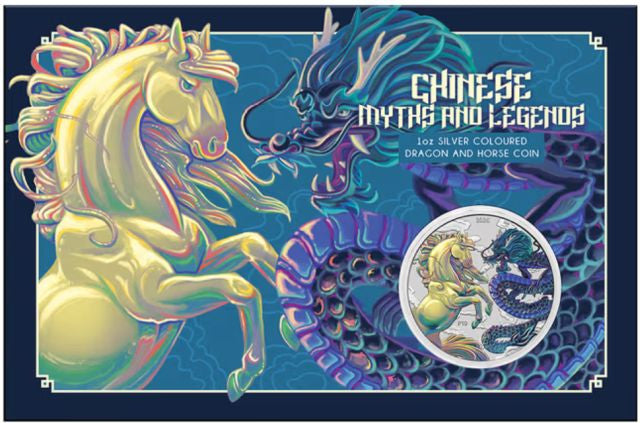 Australien Drache und Pferd 2026 Opalite Blister Silbermünze