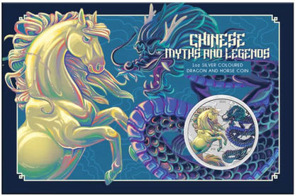 Australien Drache und Pferd 2026 Opalite Blister Silbermünze
