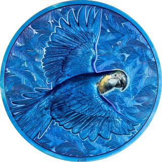 Cook Islands Spektrum Papagei 2026 1 oz Silber farbig