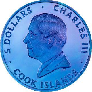 Cook Islands Spektrum Papagei 2026 1 oz Silber farbig