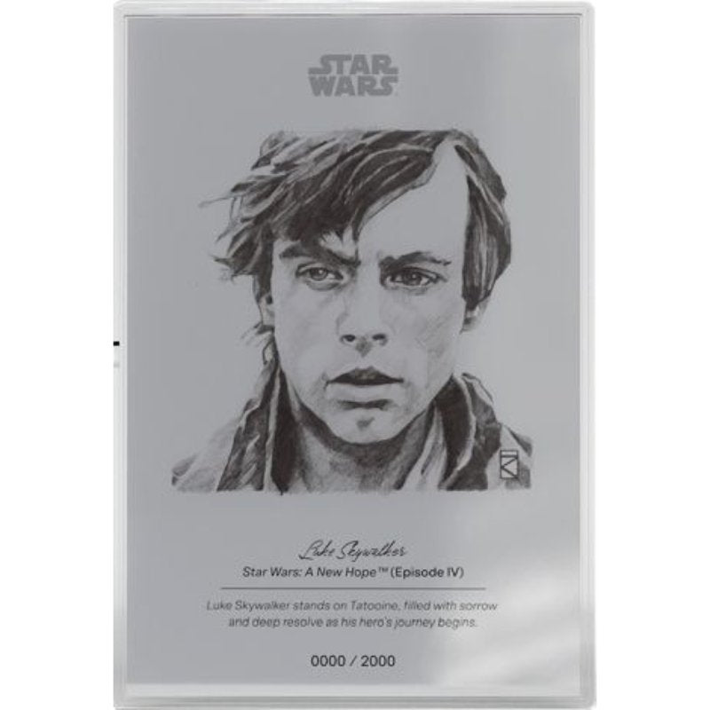 Star Wars Luke Skywalker Skizze Foil 2026 Niue 5 g Silber