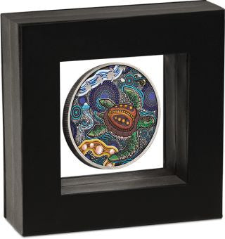Australien Turtle Yaunati 2026 2 oz Silber farbig Antikfinish