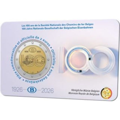 Belgien 2 Euro 2026 Belgische Nationalbahn im Blister