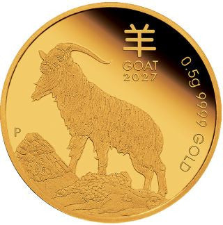 Australien Lunar III Mini Ziege 2027 0,5 g Gold Proof
