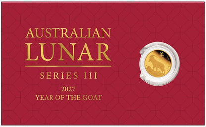 Australien Lunar III Mini Ziege 2027 0,5 g Gold Proof