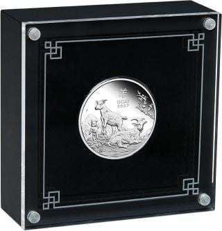 Australien Lunar Jahr der Ziege 2027 1/2 oz Silber PP