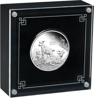 Australien Lunar Jahr der Ziege 2027 1 oz Silber PP