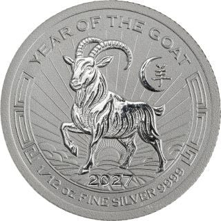 Ruanda Zodiac Legacy Year of the Goat 2027 1/12 oz Silber Proof Slab