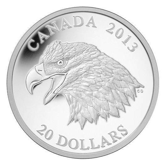 Kanada Bald Eagle 2013 20 Dollar Silbermünze 1 oz Proof Weißkopfseeadler