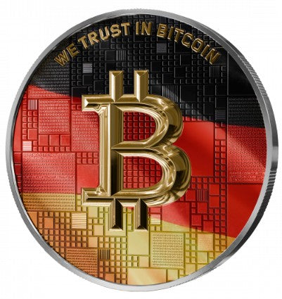 Germany Unlimited Edition Silbermedaille 21 g Feinsilber 999 Bitcoin