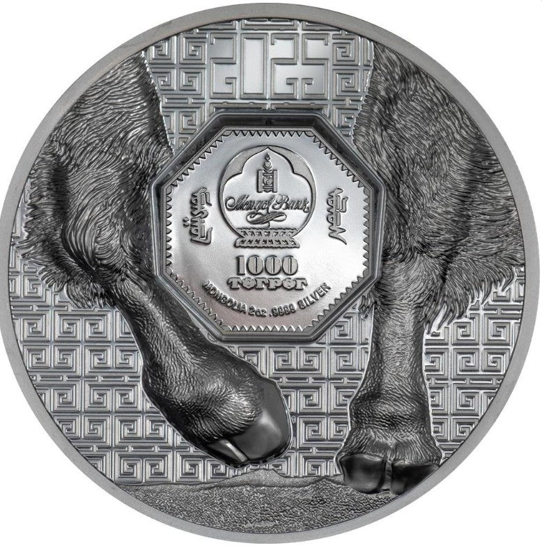 Mongolei - 2oz Bison Black Proof 2025