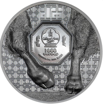 Mongolei - 2oz Bison Black Proof 2025