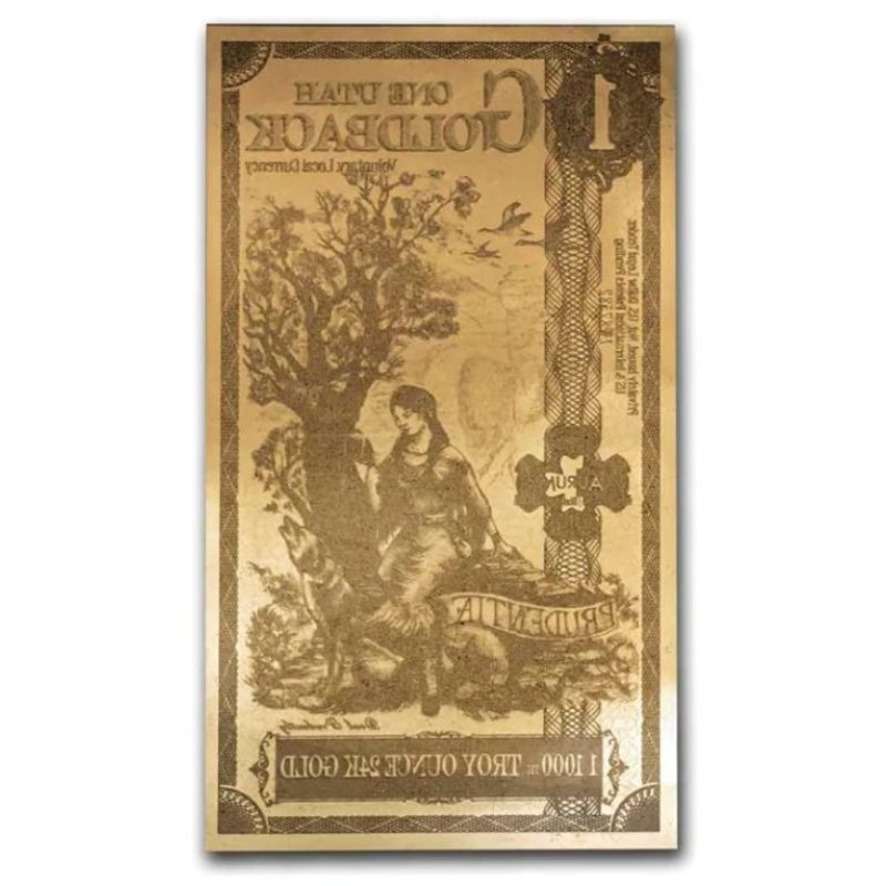 Utah Goldback Goldnote 1/1000 oz