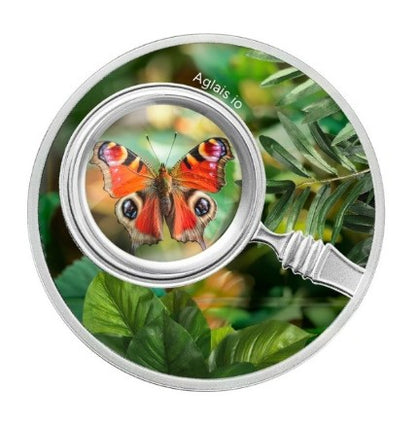 Kamerun 2024 Aglais Io 17,5 g Silber Proof coloriert