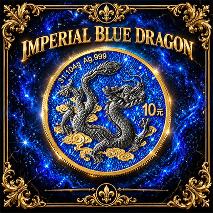Imperial Blue Dragon Chinese Dragon 2026 1 oz Silbermünze China
