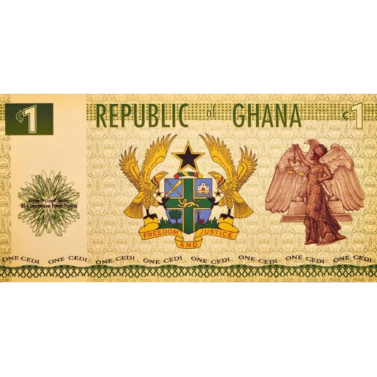 Ghana 1 Cedi Justice Goldnote 1/1000oz