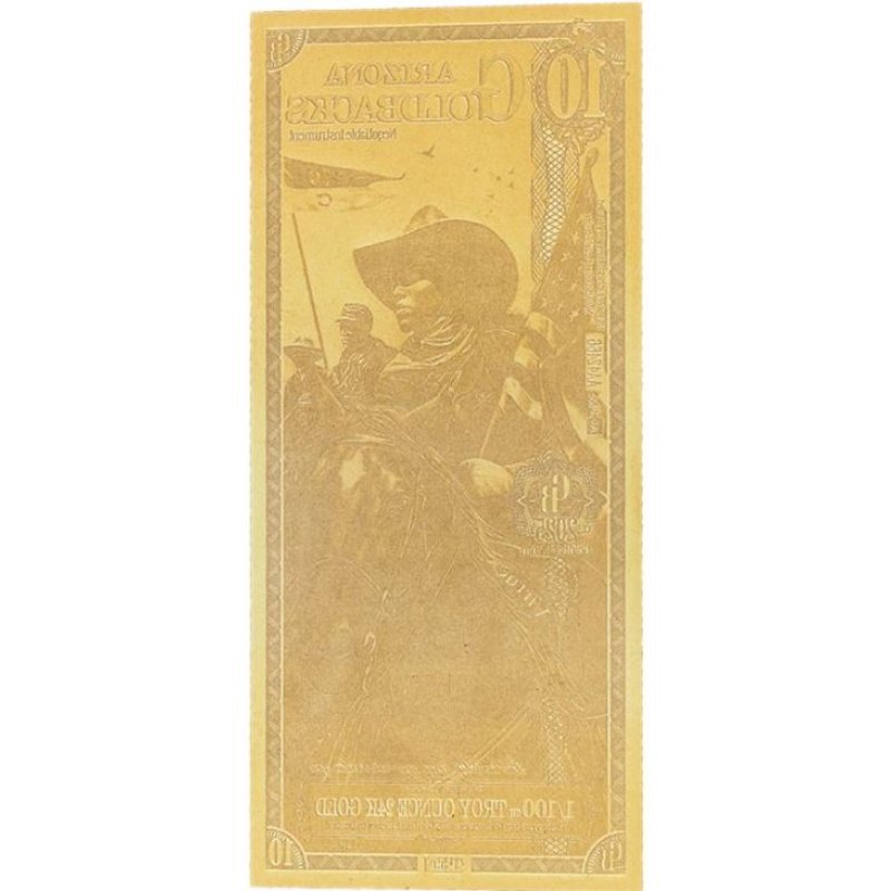 Arizona 10 Goldbacks Goldnote 1/100oz