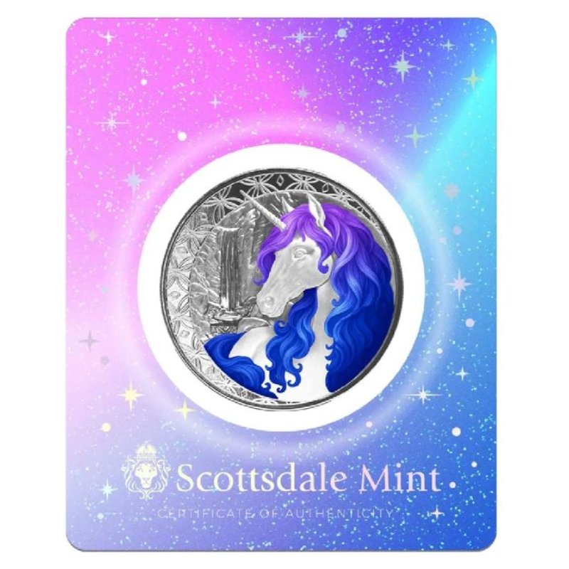 Fidschi Unicorn Celestra 2025 1 oz Silber koloriert