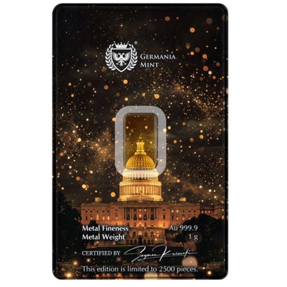 Germania Mint American Independence 1 g Goldbarren