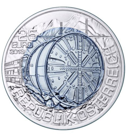 25 Euro Silber Niob 2013 Tunnelbau