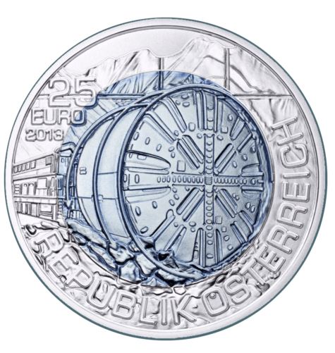 25 Euro Silber Niob 2013 Tunnelbau