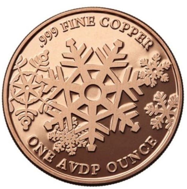 1 oz Kupfermedaille Christmas Tree .999 USA