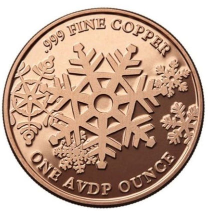 1 oz Kupfermedaille Christmas Tree .999 USA